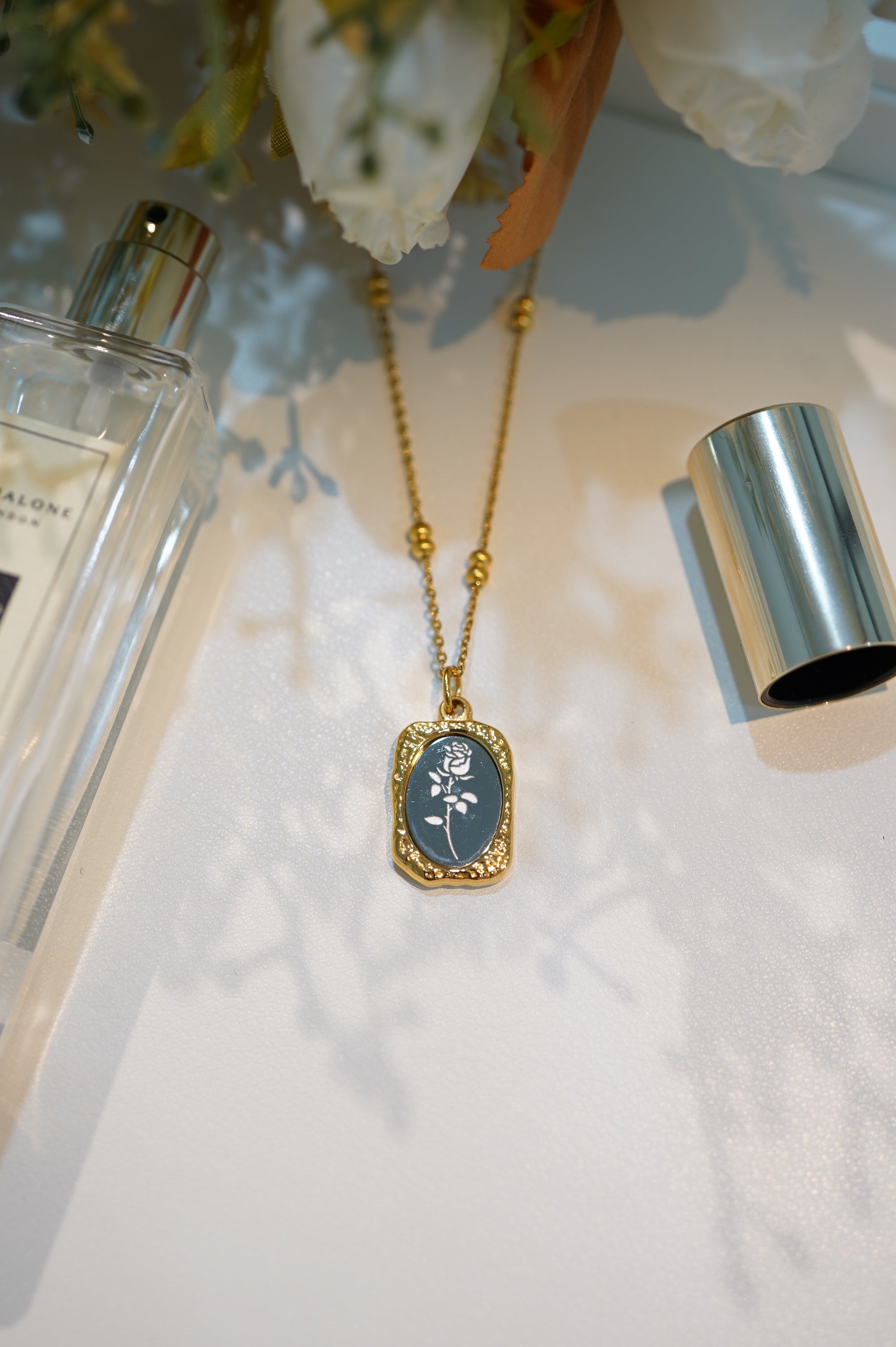 Mirror Rose Necklace