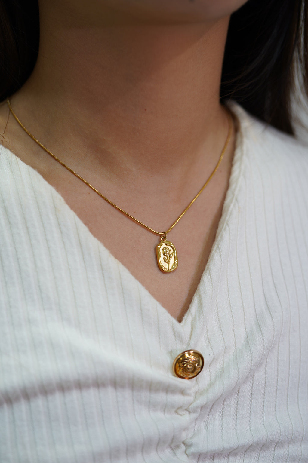 Handcrafted Rose Necklace
